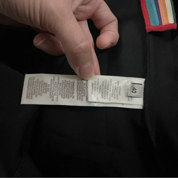 NWOT Paul Smith Midi Skirt black with pink detail - Picture 10 of 11